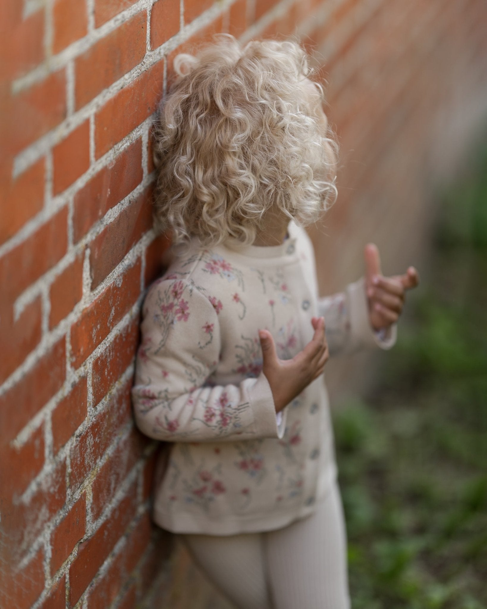 Blomster cardigan - pige - Summer sand - Hanevild