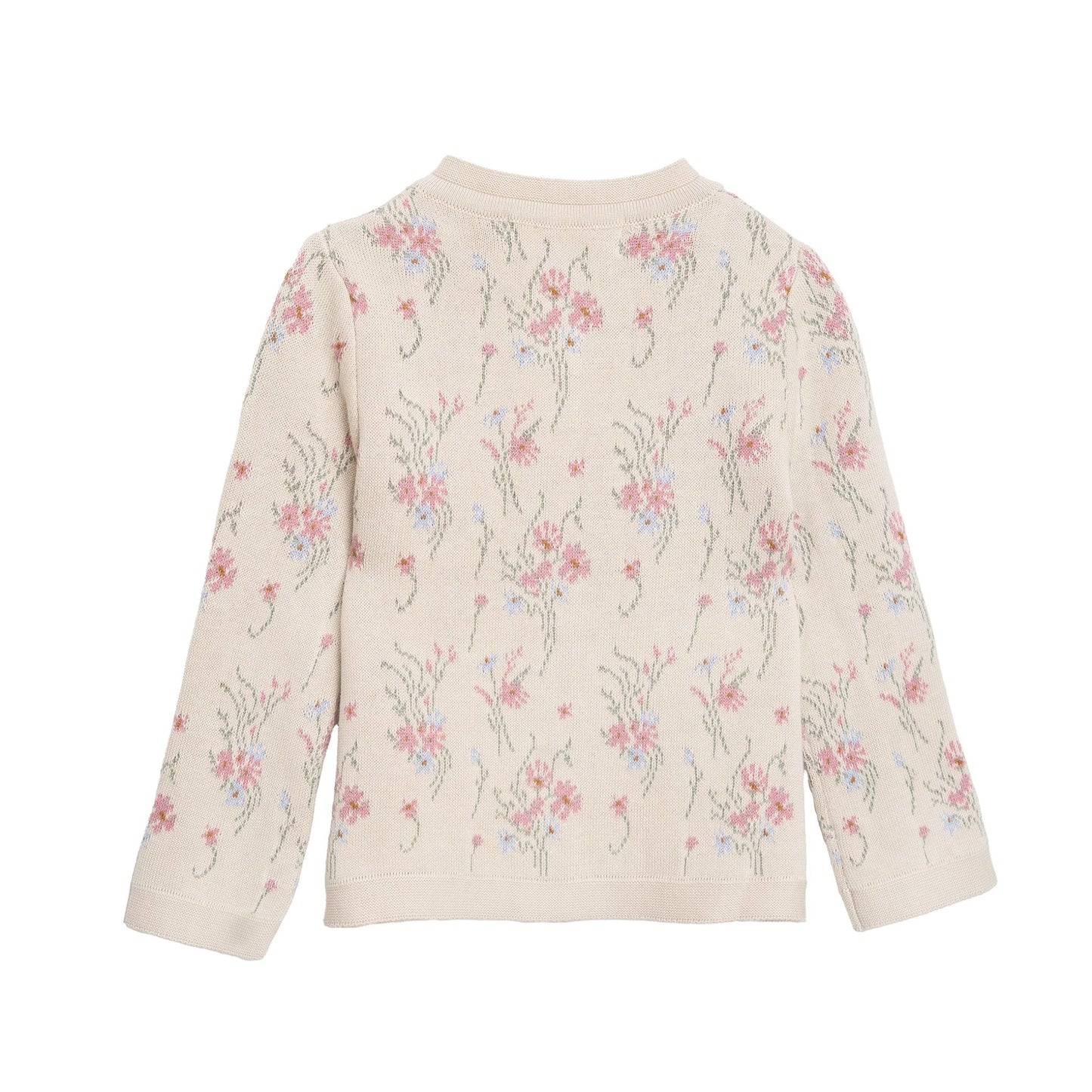 Blomster cardigan - pige - Summer sand - Hanevild