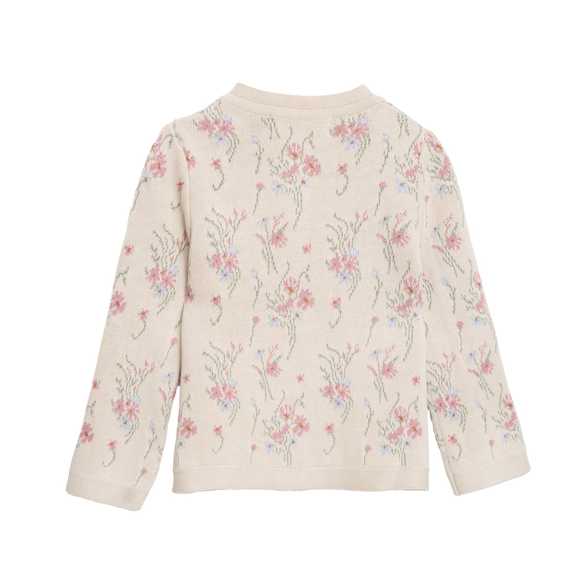 Blomster cardigan - pige - Summer sand - Hanevild