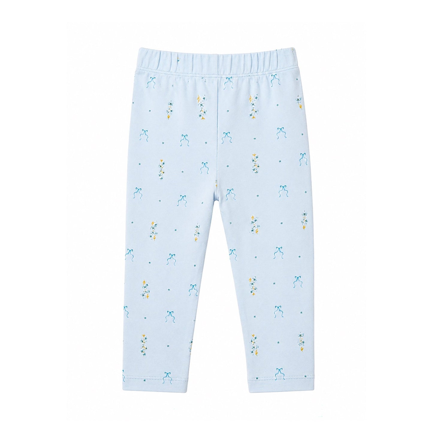 Blue flower leggings -baby - Baby blue - Hanevild