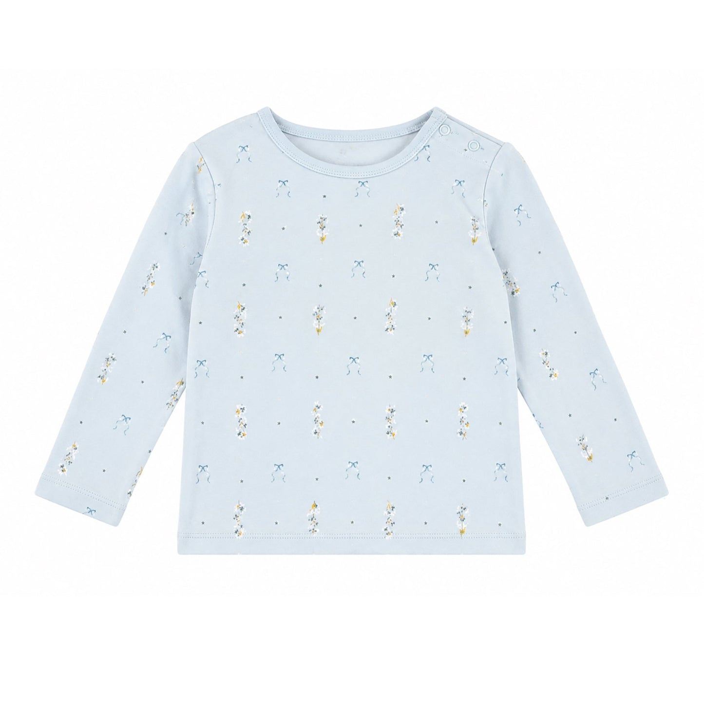 Blue flower t shirt - Baby blue - Hanevild