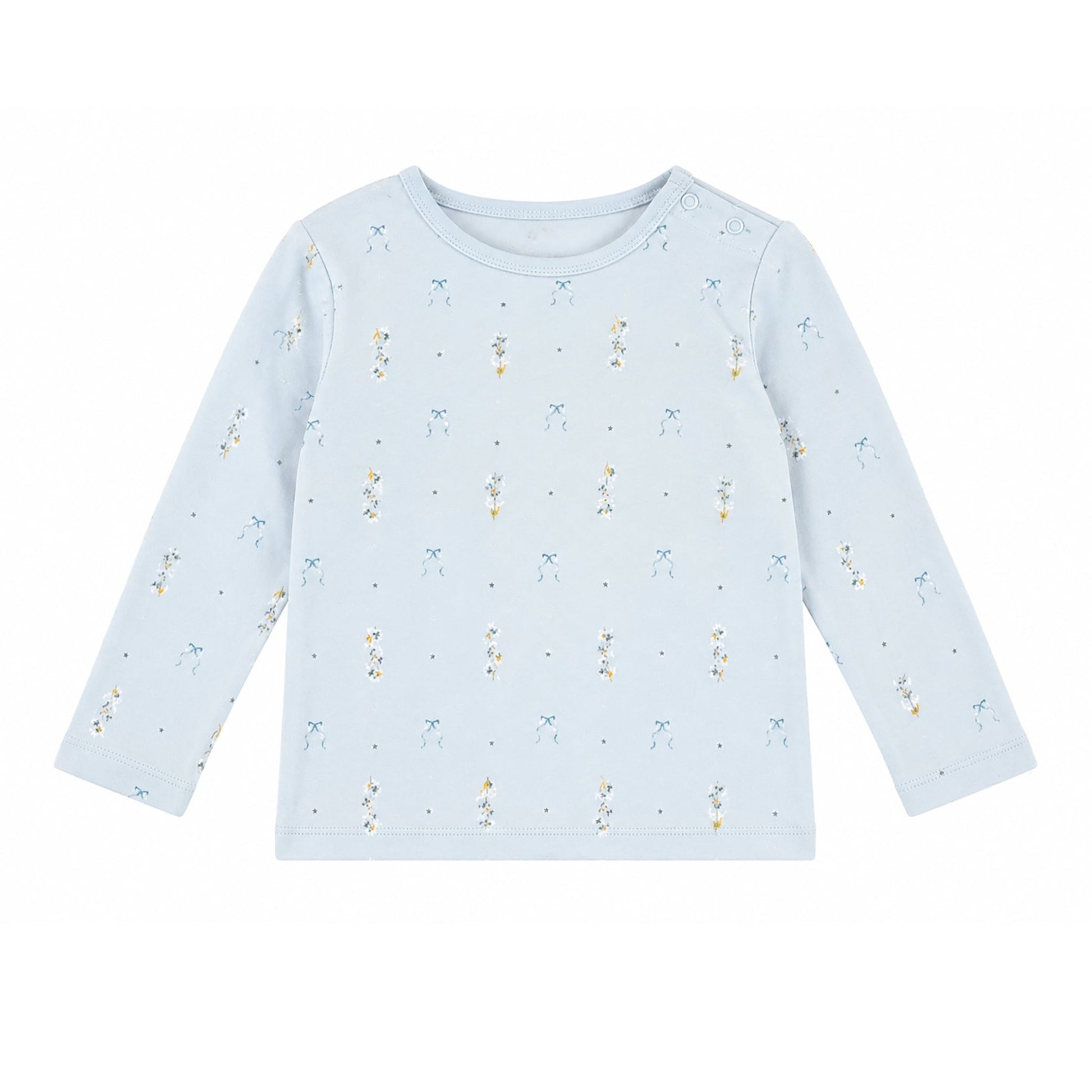 Blue flower t shirt - Baby blue - Hanevild