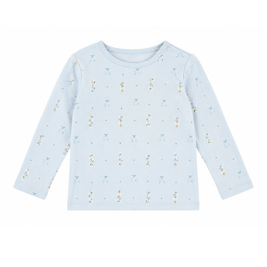 Blue flower t shirt - Baby blue - Hanevild