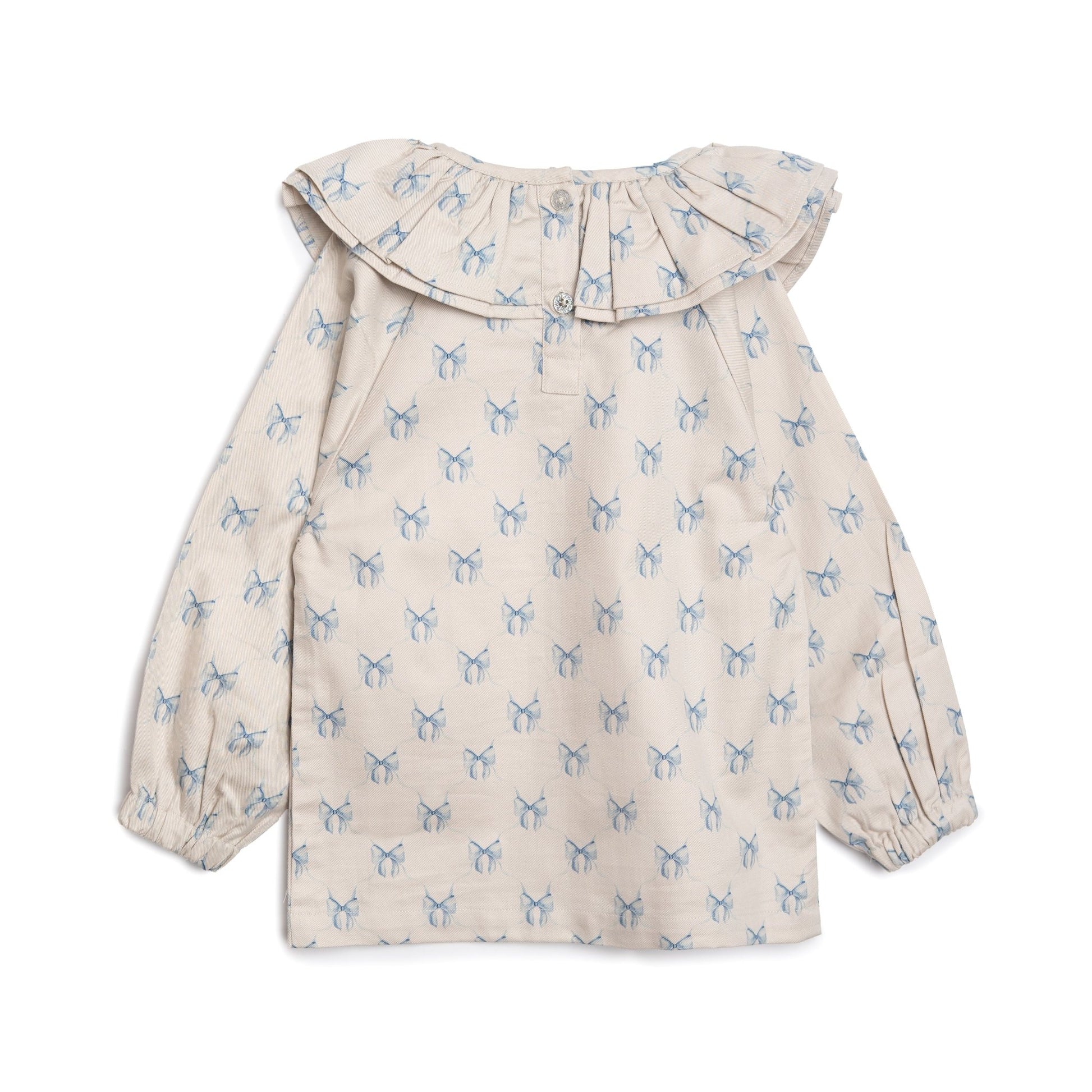 Bluse med sløjfer - piger - Summer sand - Hanevild