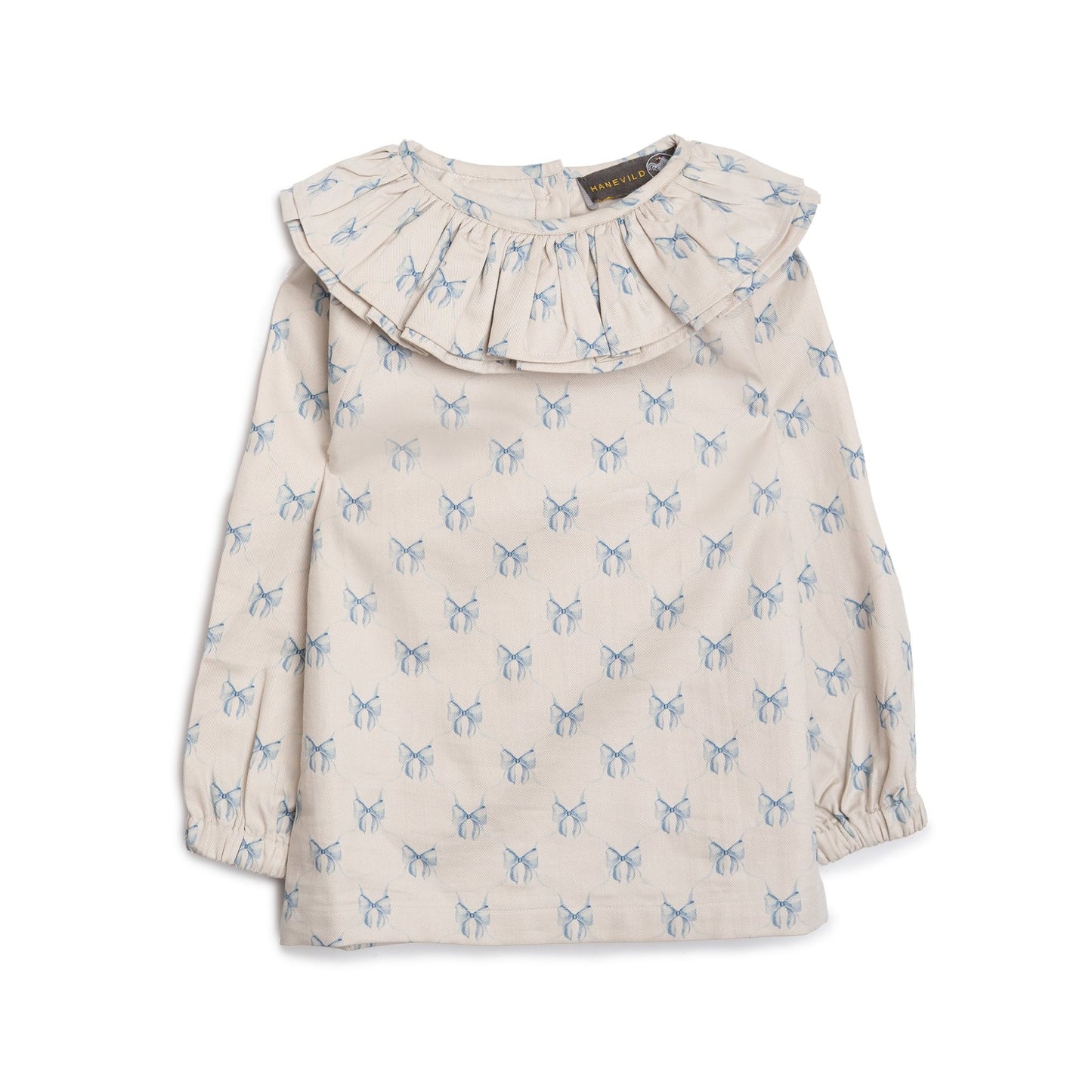 Bluse med sløjfer - piger - Summer sand - Hanevild