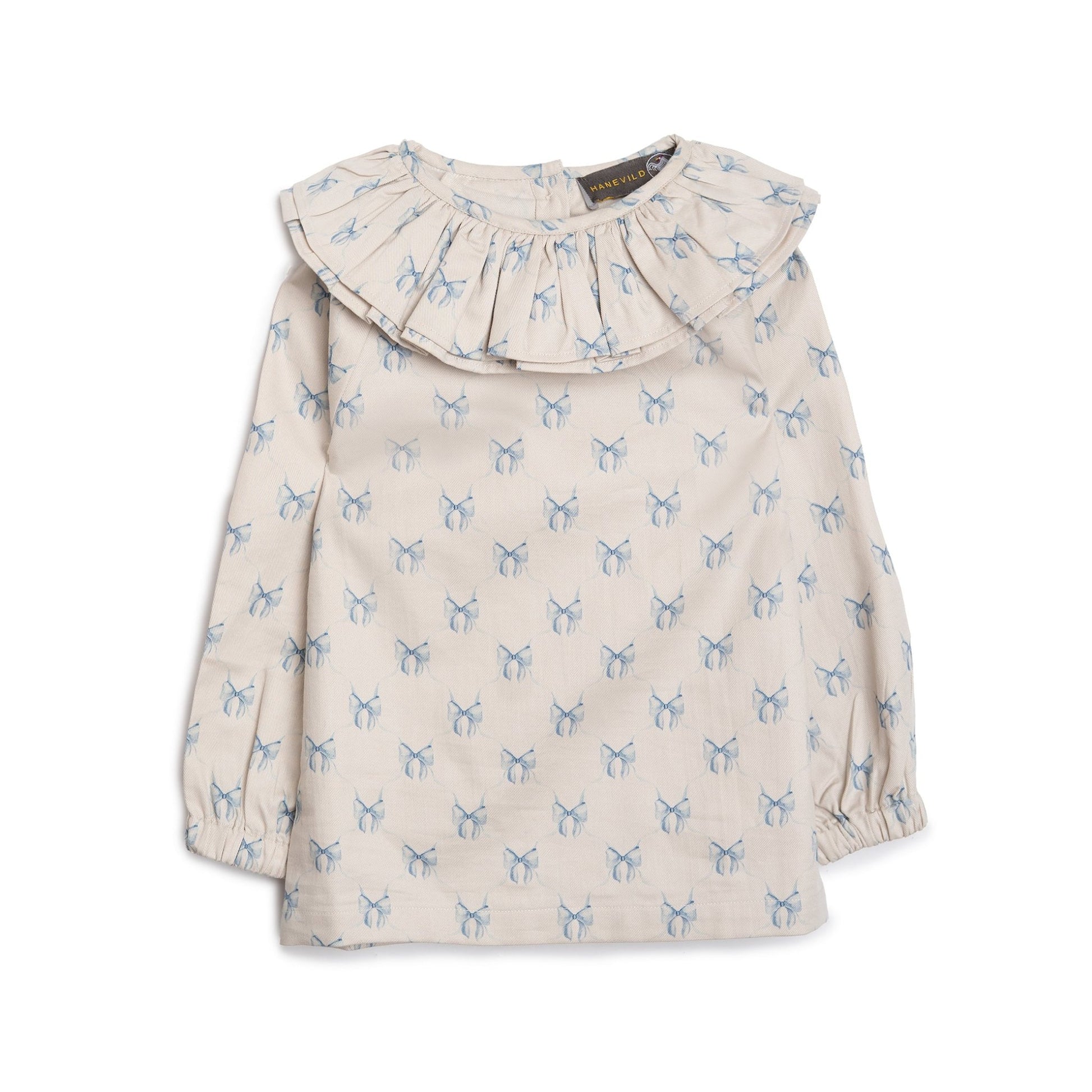 Bluse med sløjfer - piger - Summer sand - Hanevild