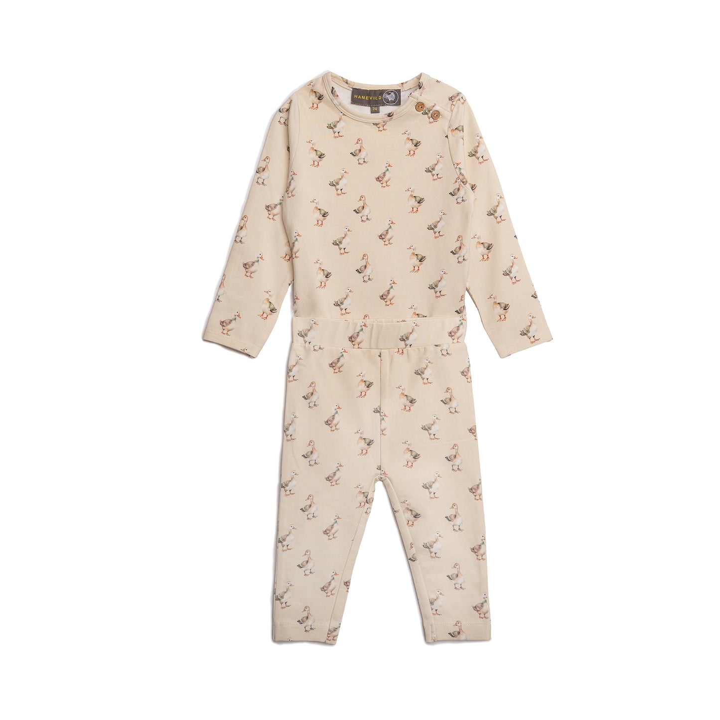 Hanevild bodystocking med gåseprint Bodystocking Summer sand