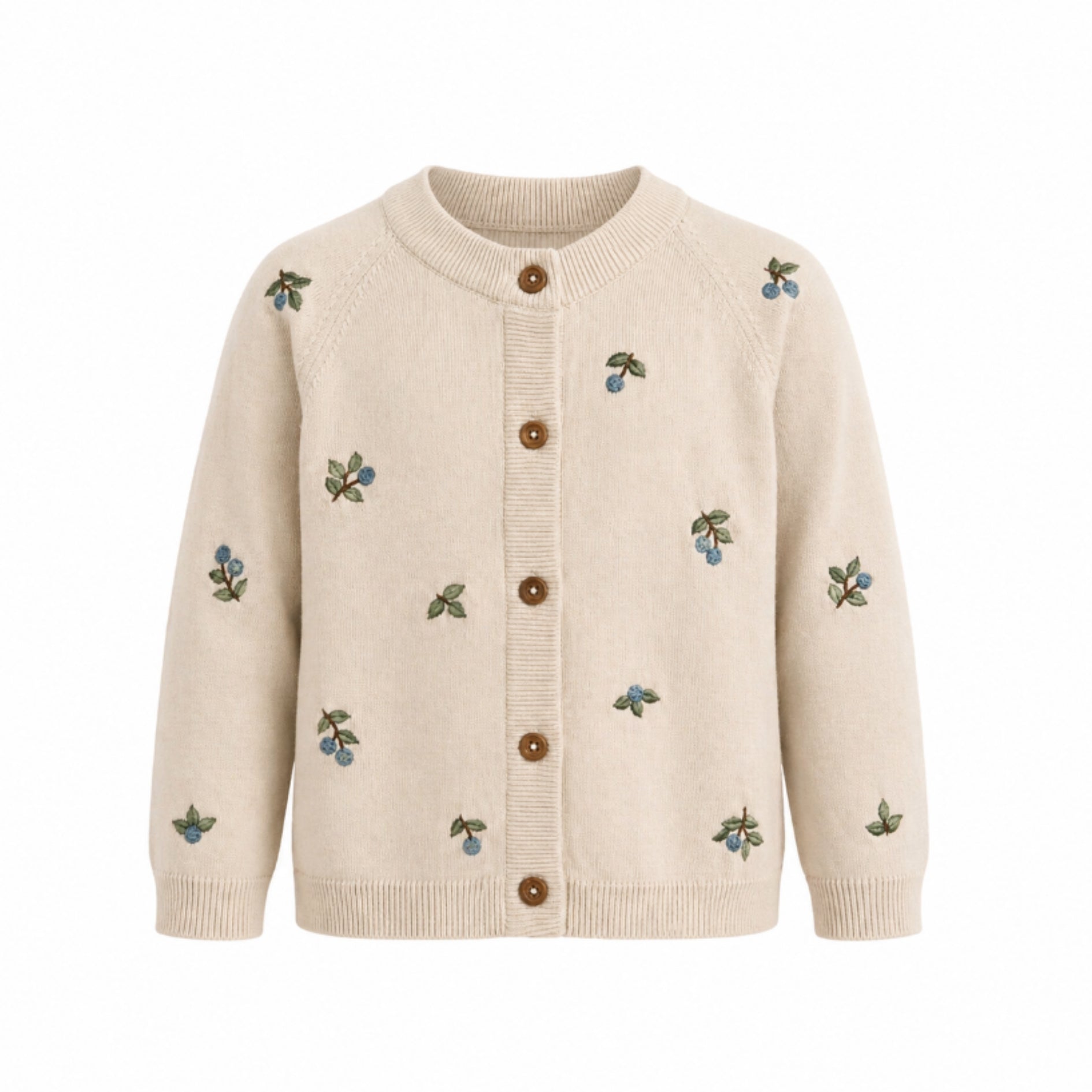 Cardigan med blåbær - Summer sand - Hanevild