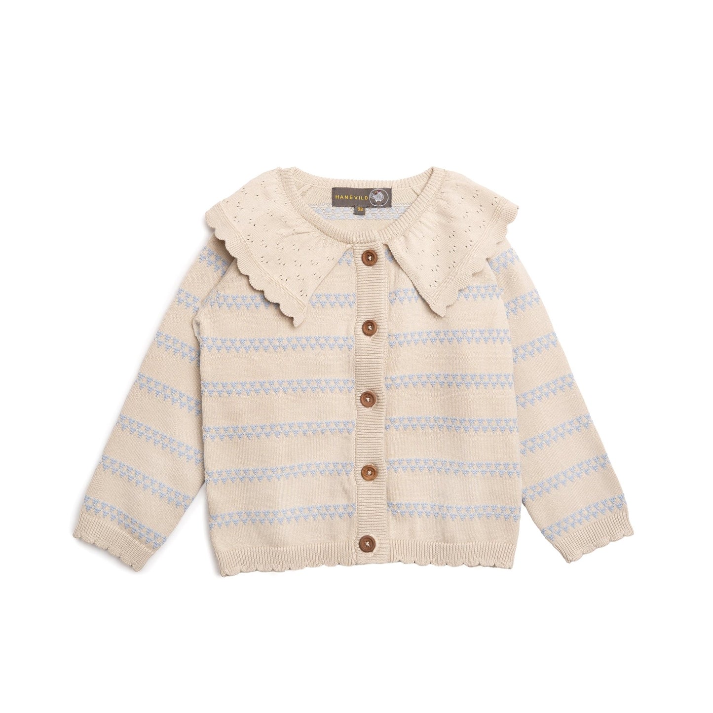 cardigan med hjerter - Kentucky blue - Hanevild