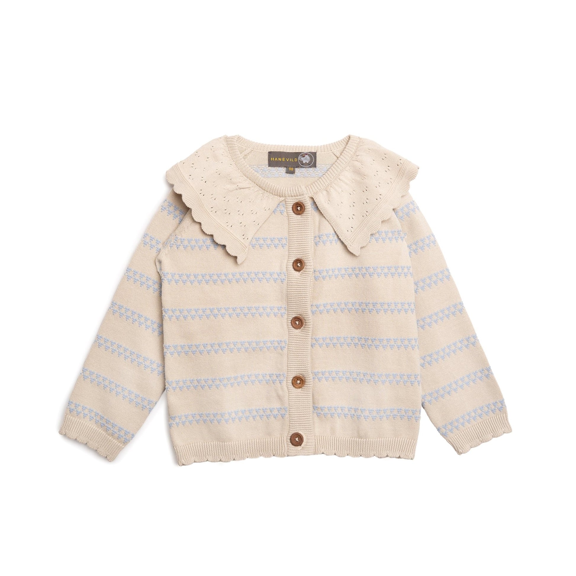 cardigan med hjerter - Kentucky blue - Hanevild