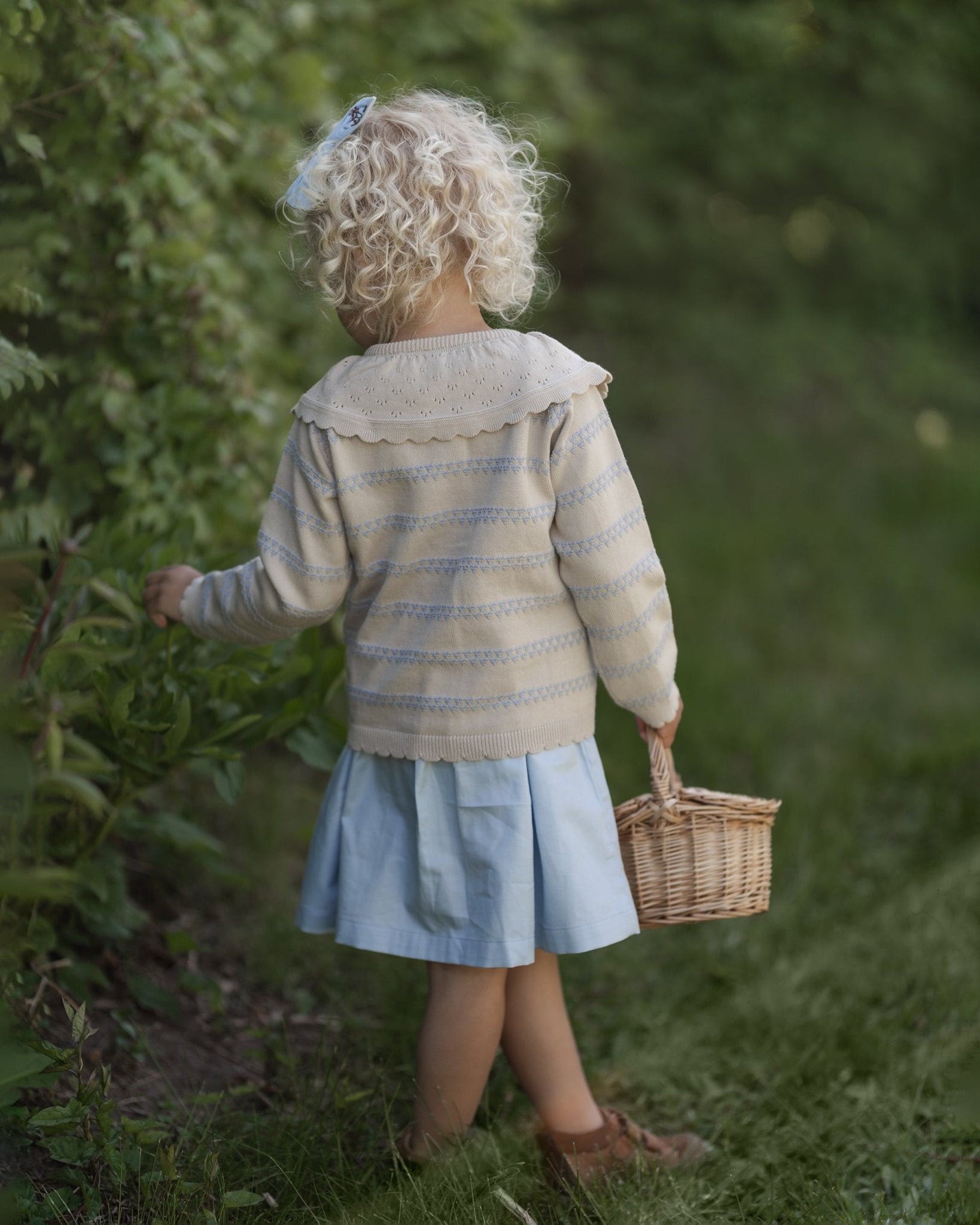 cardigan med hjerter - Kentucky blue - Hanevild