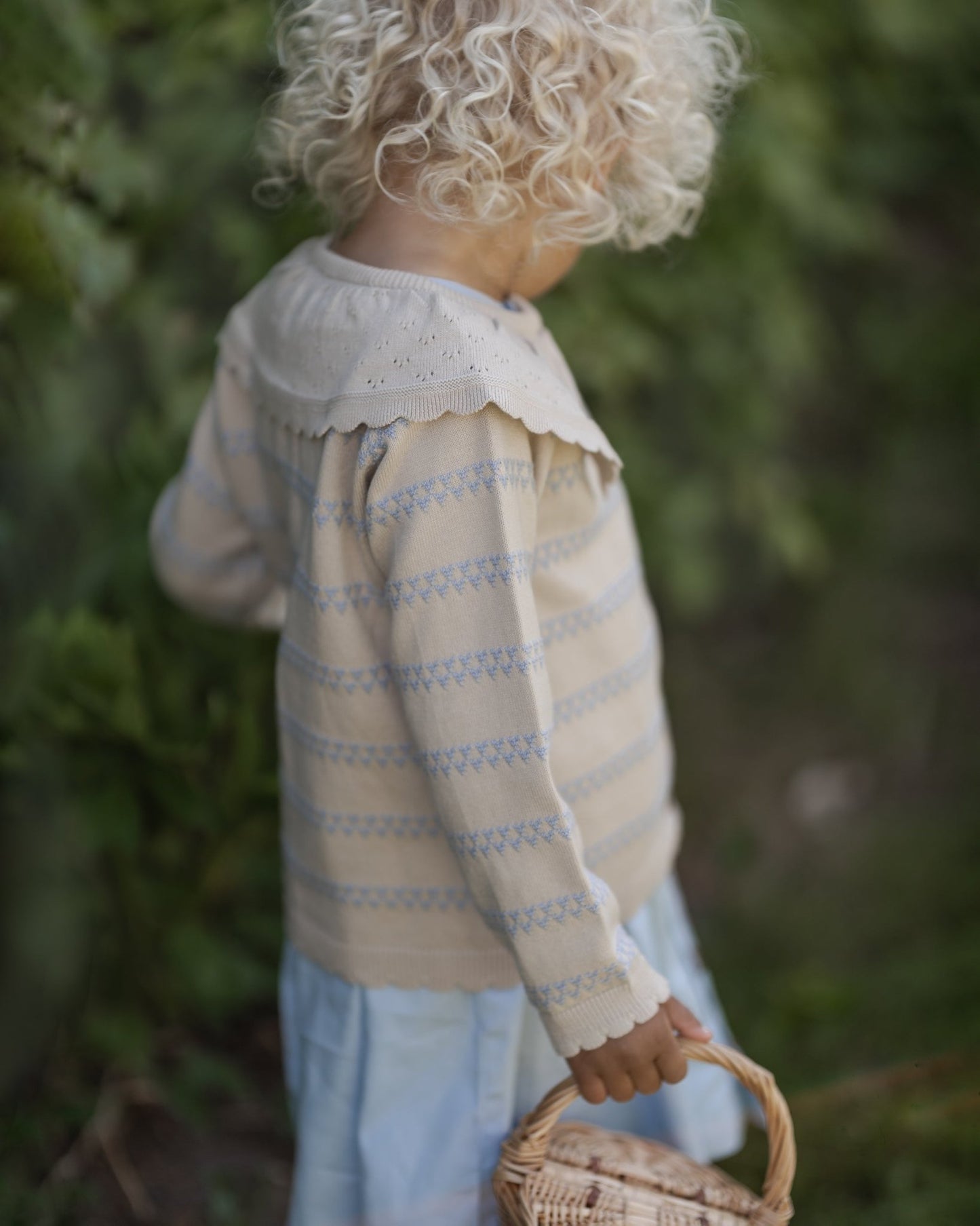 cardigan med hjerter - Kentucky blue - Hanevild