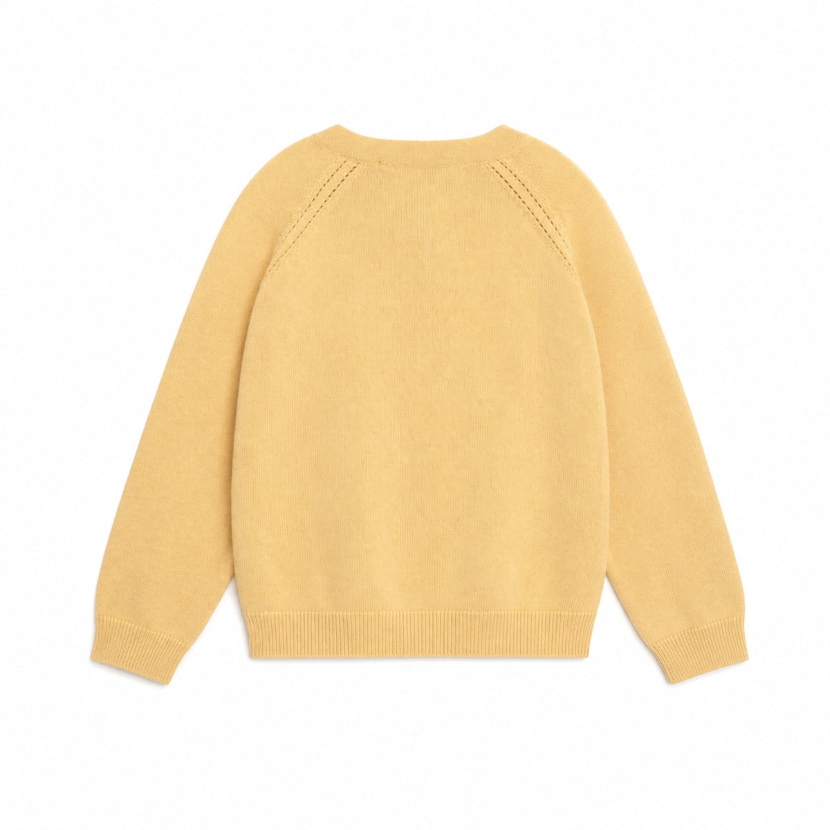Cardigan til piger med marguritter - italien straw - Hanevild