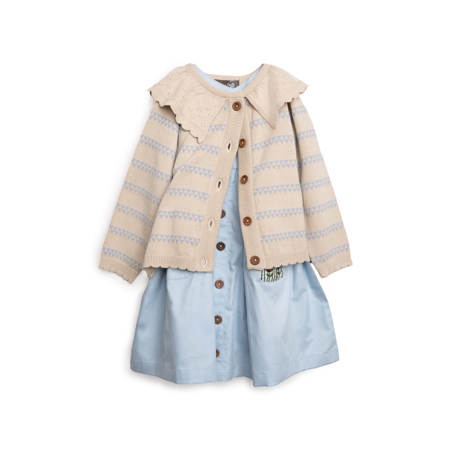 Hanevild cardigan med hjerter Blouses Kentucky blue