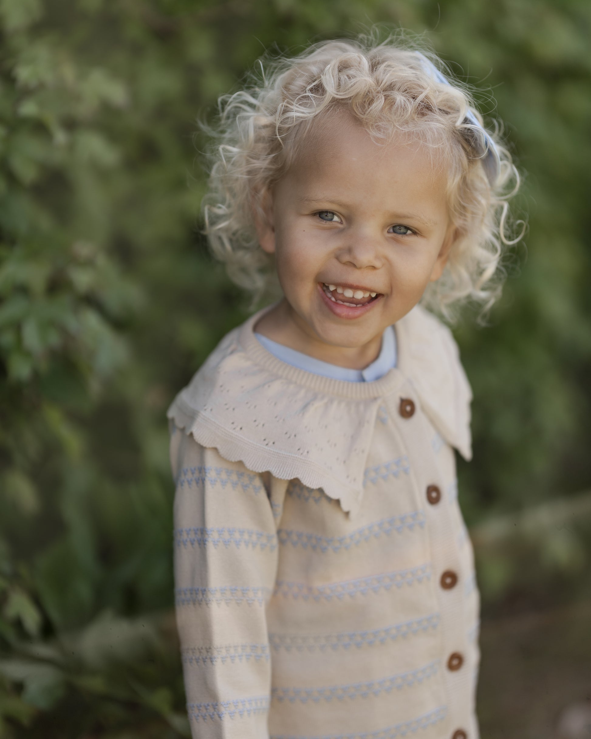 Hanevild cardigan med hjerter Blouses Kentucky blue