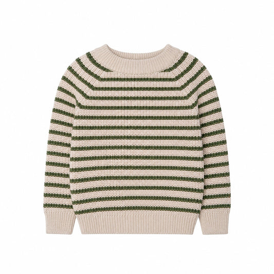 Christian sweater - green stripe - Hanevild
