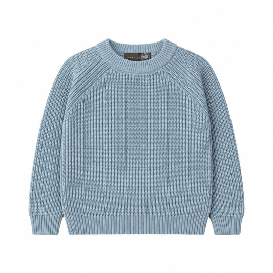 Christian sweater – lys blå - økologisk bomuld - Hanevild