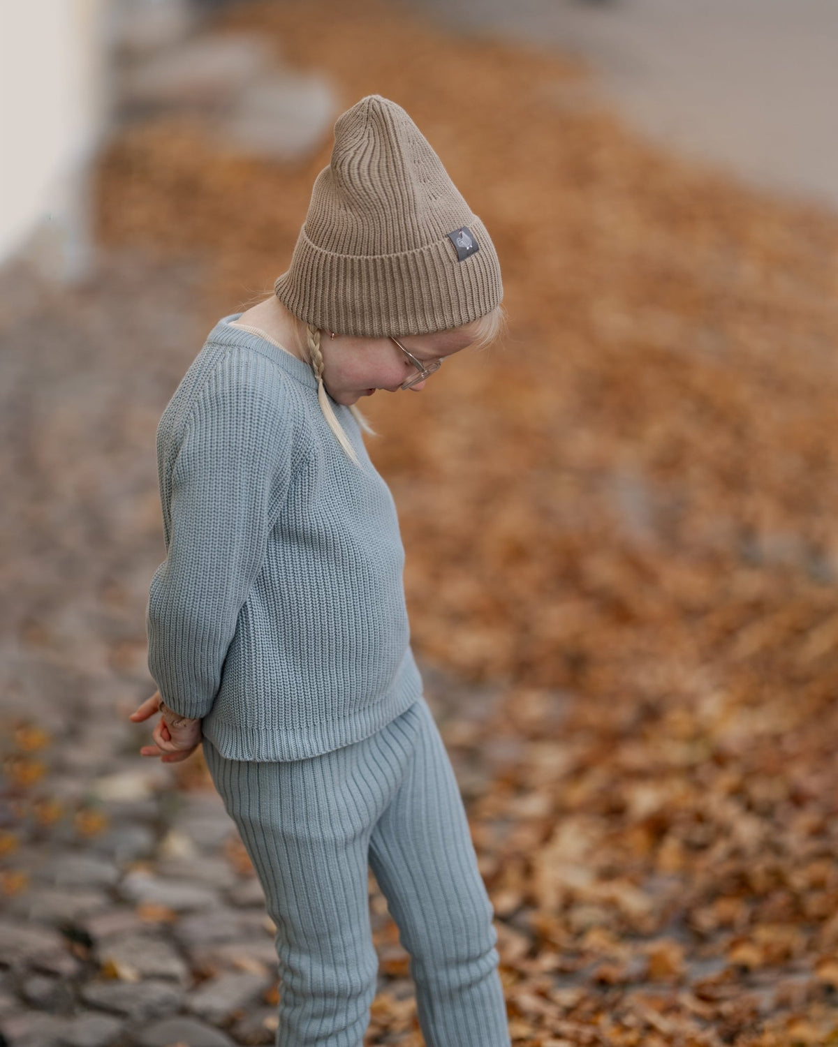 Christian sweater – lys blå - økologisk bomuld - Hanevild