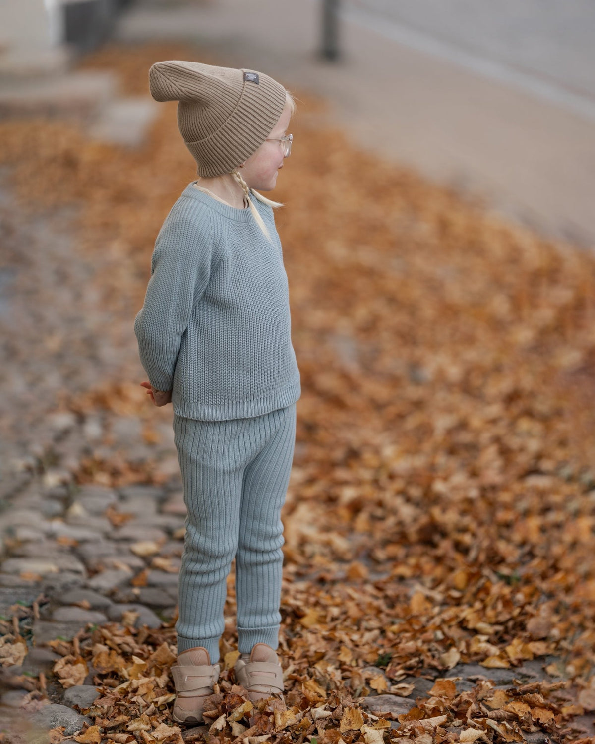 Christian sweater – lys blå - økologisk bomuld - Hanevild
