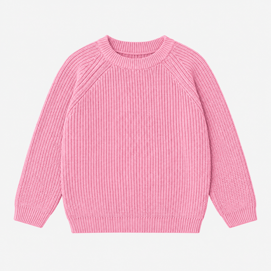 Christian sweater – pink - økologisk bomuld - Hanevild