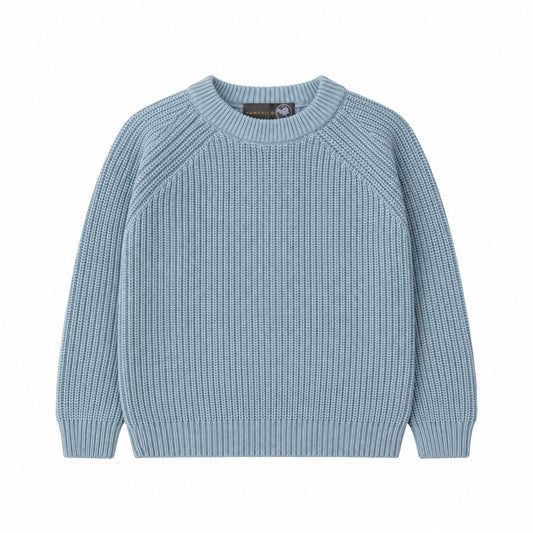 Christian sweater – lys blå - økologisk bomuld
