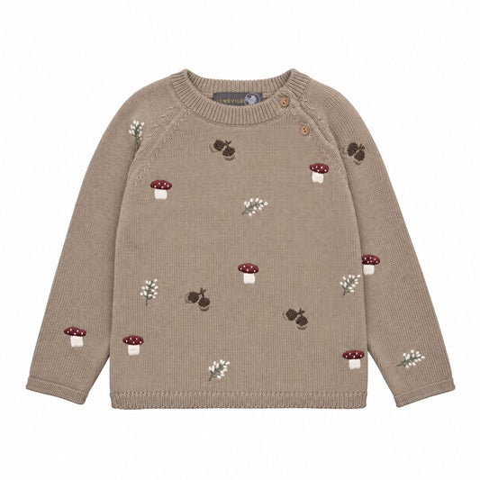 Fall sweater – sand - økologisk bomuld - Hanevild