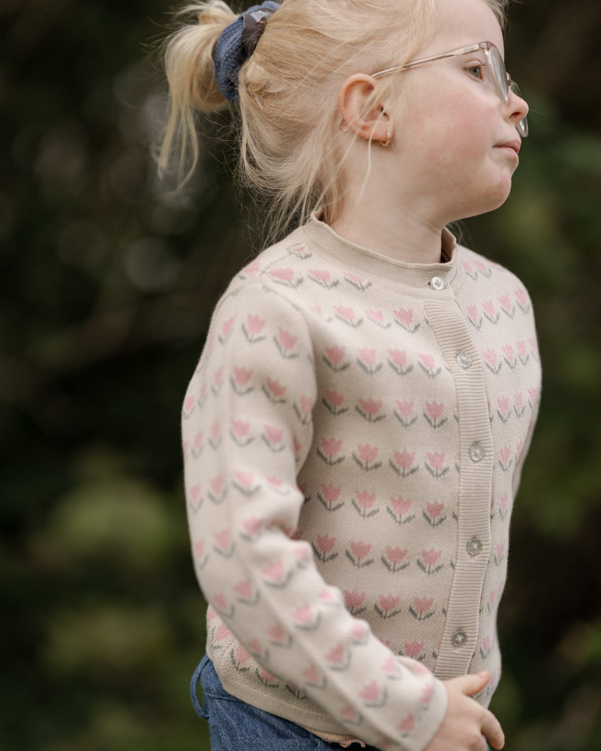 Frida cardigan - økologisk bomuld - Hanevild