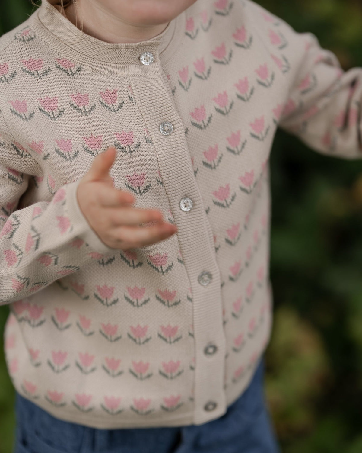 Frida cardigan - økologisk bomuld - Hanevild