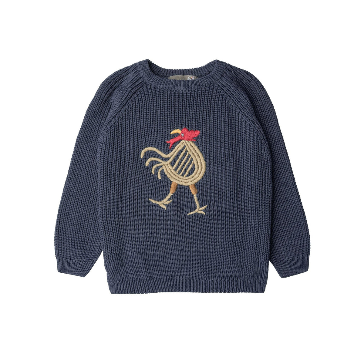 Hanevild sweater med hane – økologisk bomuld - Hanevild