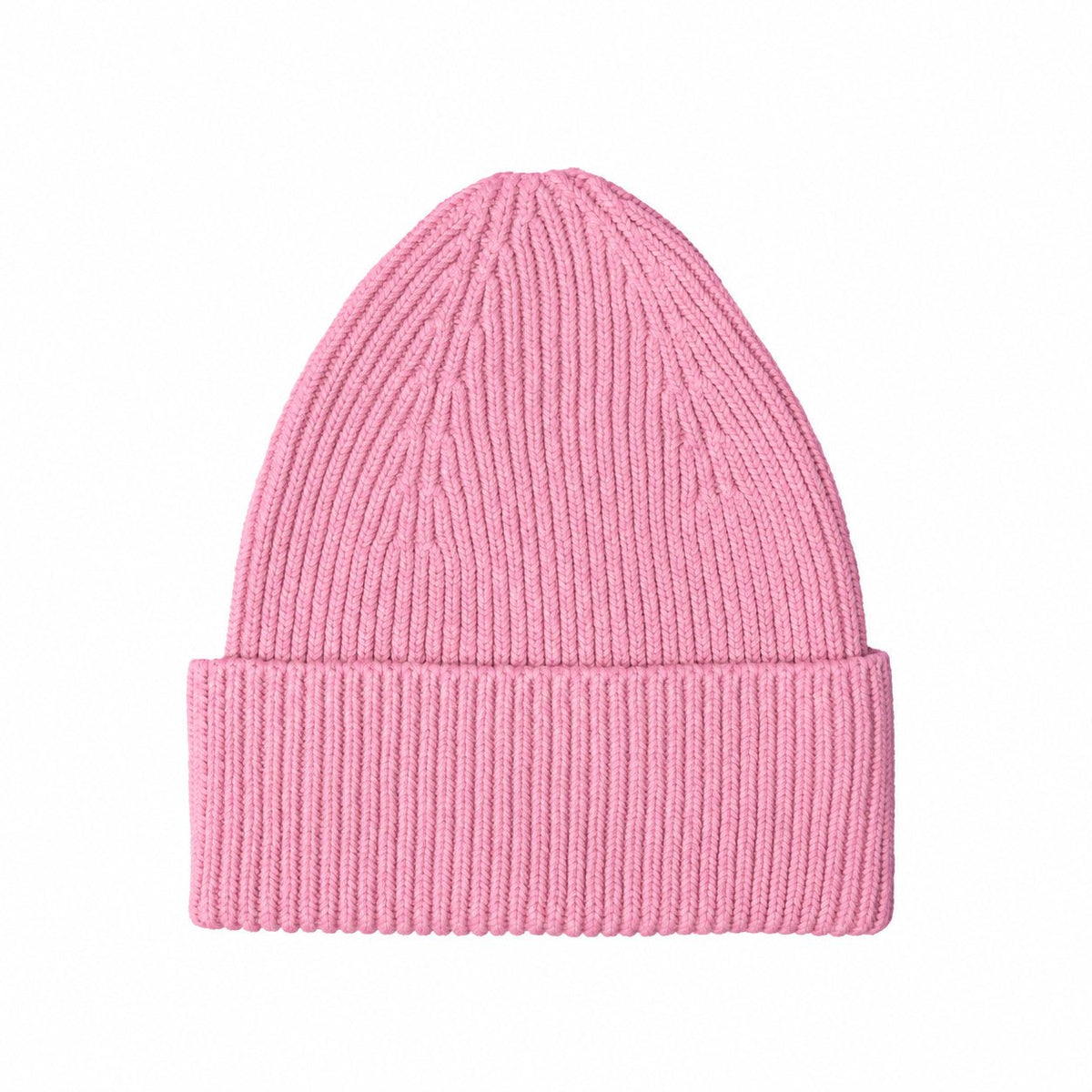 Hat med blomsterbroderi – pink - økologisk bomuld - Hanevild