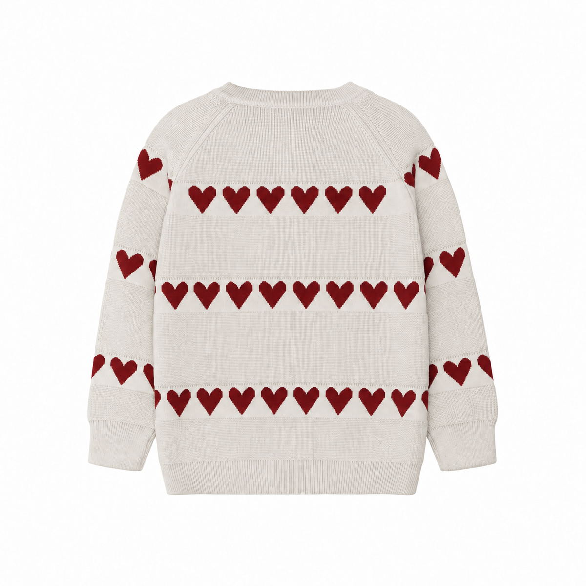 Rød hjerte sweater – Carbenet, bagside