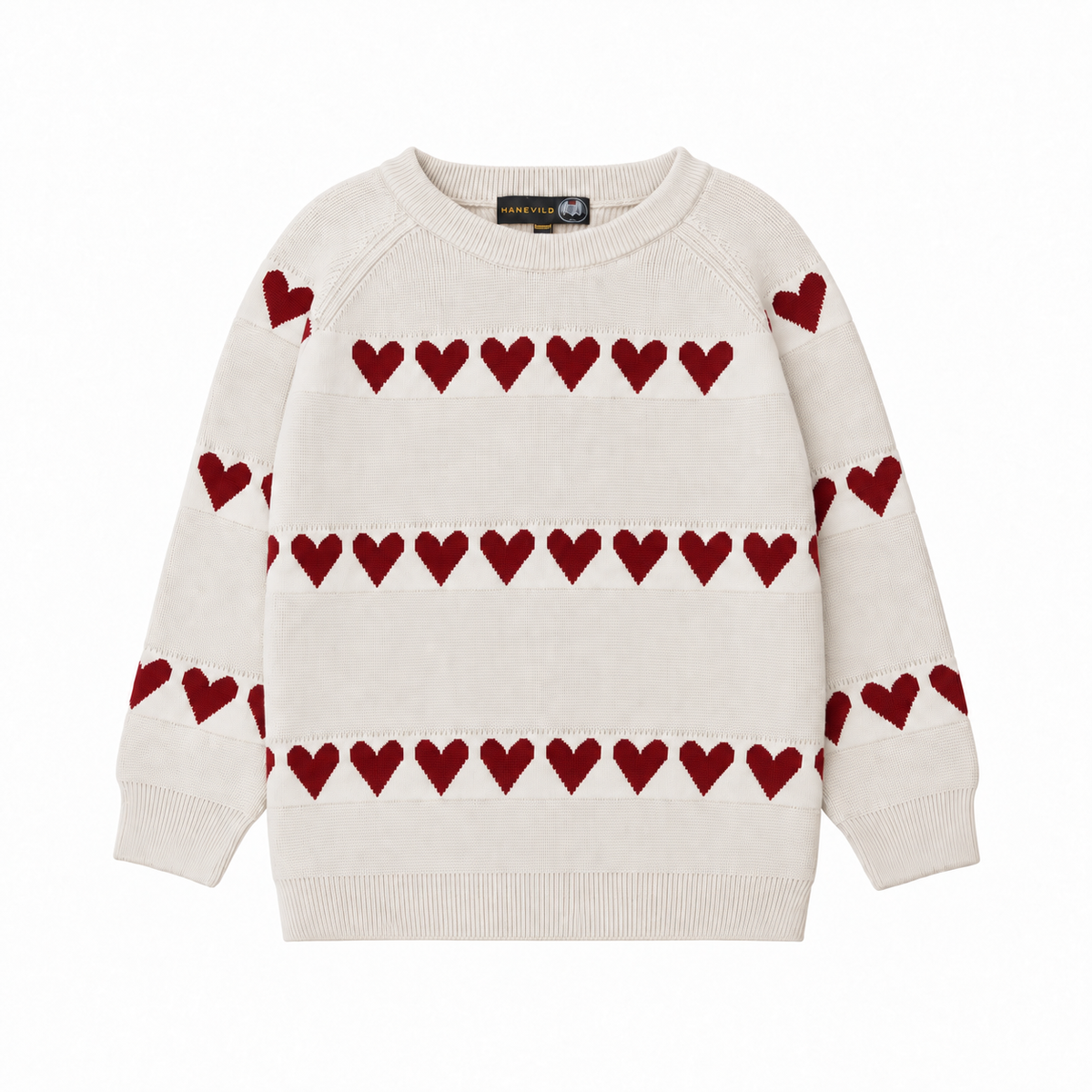 Rød hjerte sweater – Carbenet, forside