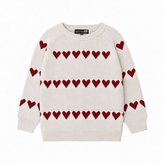 Rød hjerte sweater – Carbenet, forside