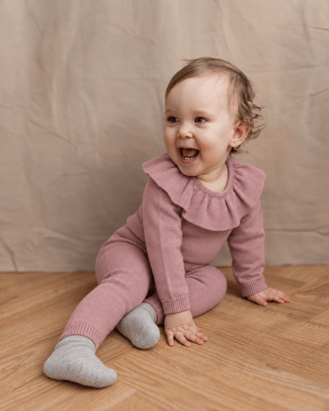 Leggings i økologisk uld – rosa - Hanevild