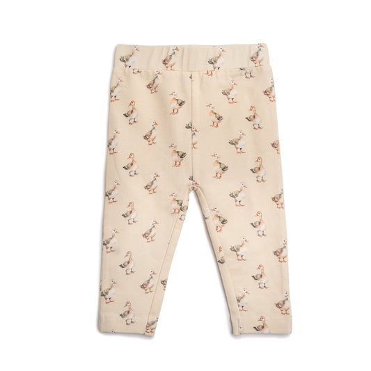 Leggings med gåseprint - baby - Summer sand - Hanevild