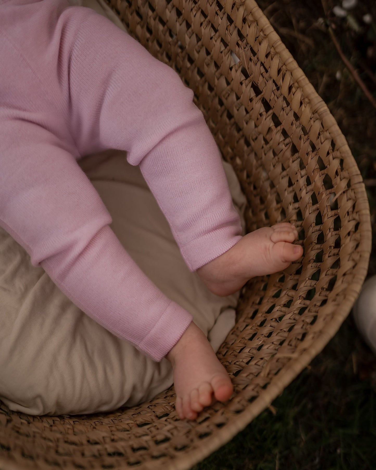 Leggings - merinould - pink merino wool - Hanevild