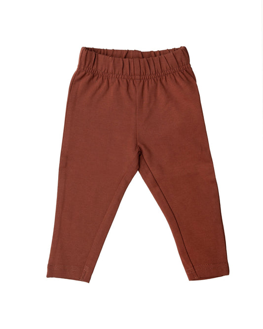 Leggings, øko bomuld - coffee - Hanevild