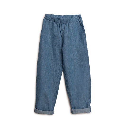 Loosefit bukser i blød denim – unisex - Hanevild