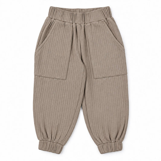 Loosefit-bukser i bomuld – beige - Hanevild