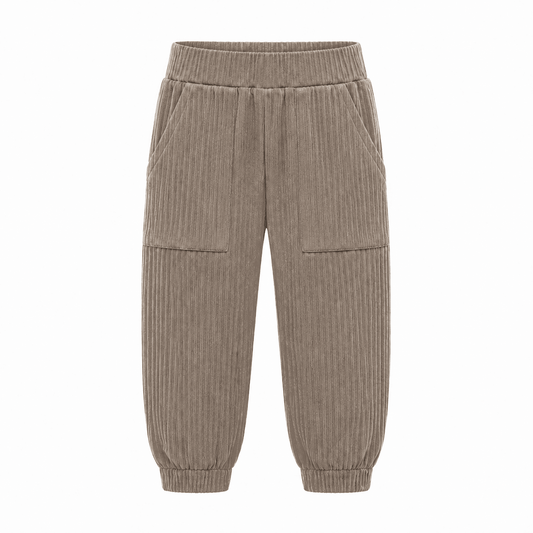 Loosefit-bukser i bomuld – beige - Hanevild