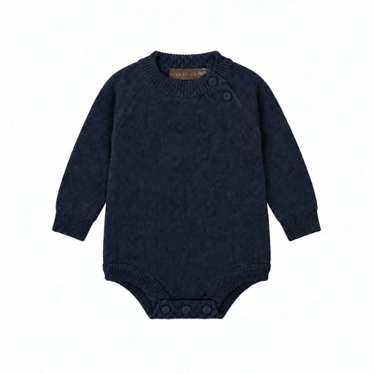 Martin bodystocking - økologisk uld – Navy - Hanevild