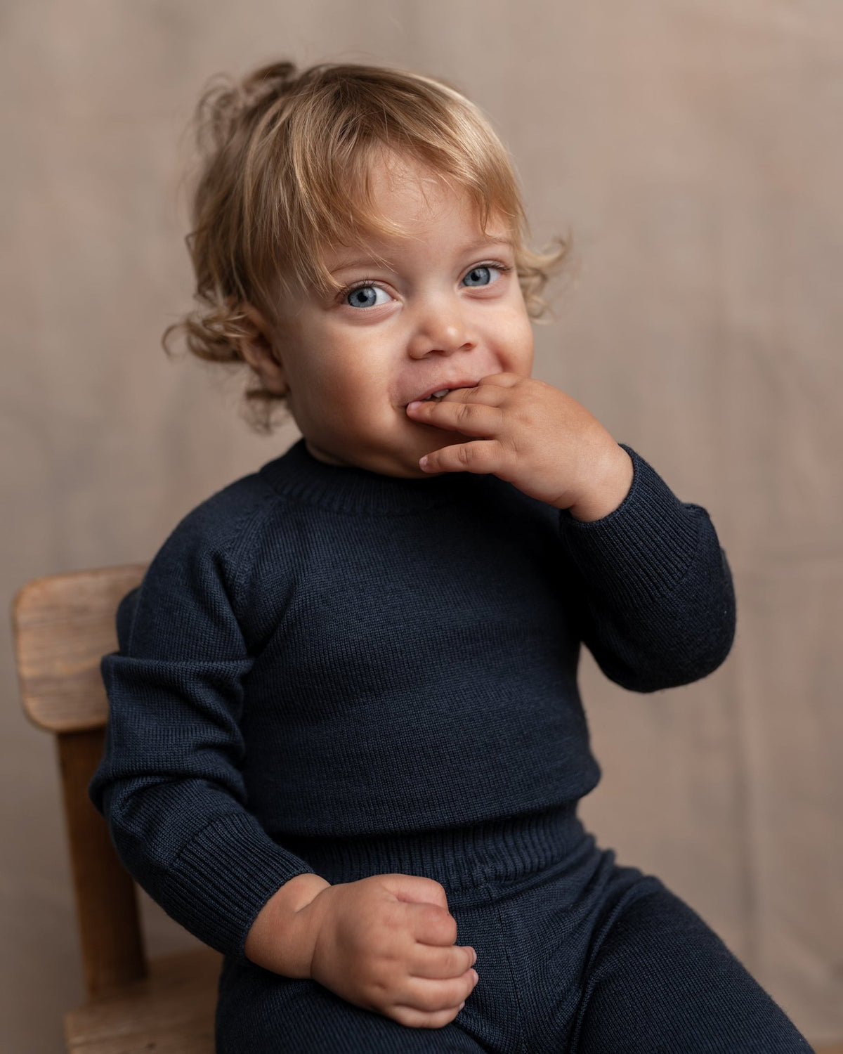 Martin bodystocking - økologisk uld – Navy - Hanevild