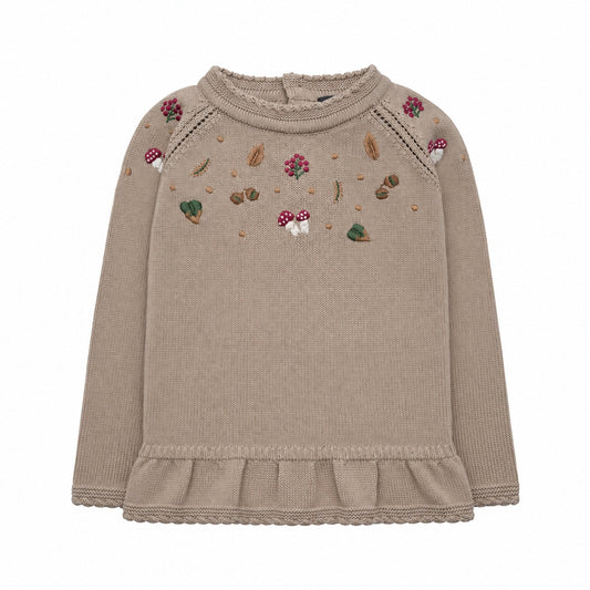 Molly bluse – sand - økologisk bomuld - Hanevild