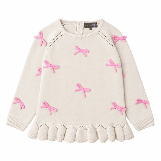 More bows sweater – økologisk bomuld - Hanevild