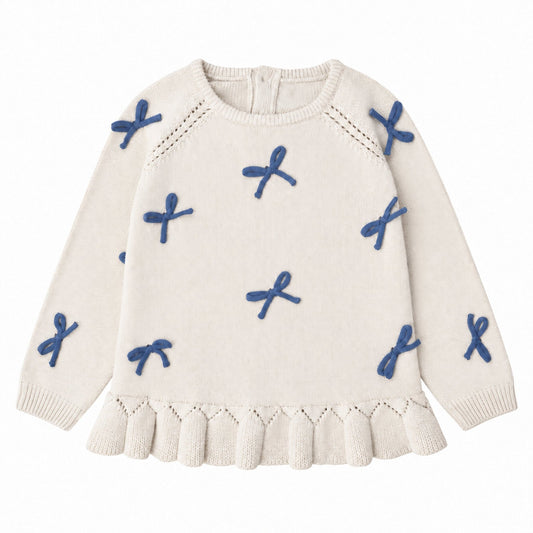 More bows sweater – økologisk bomuld - Hanevild