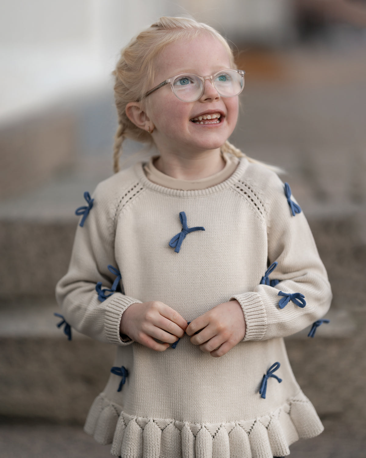 More bows sweater – økologisk bomuld