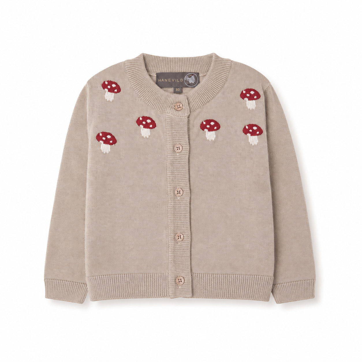 Cardigan med svampe