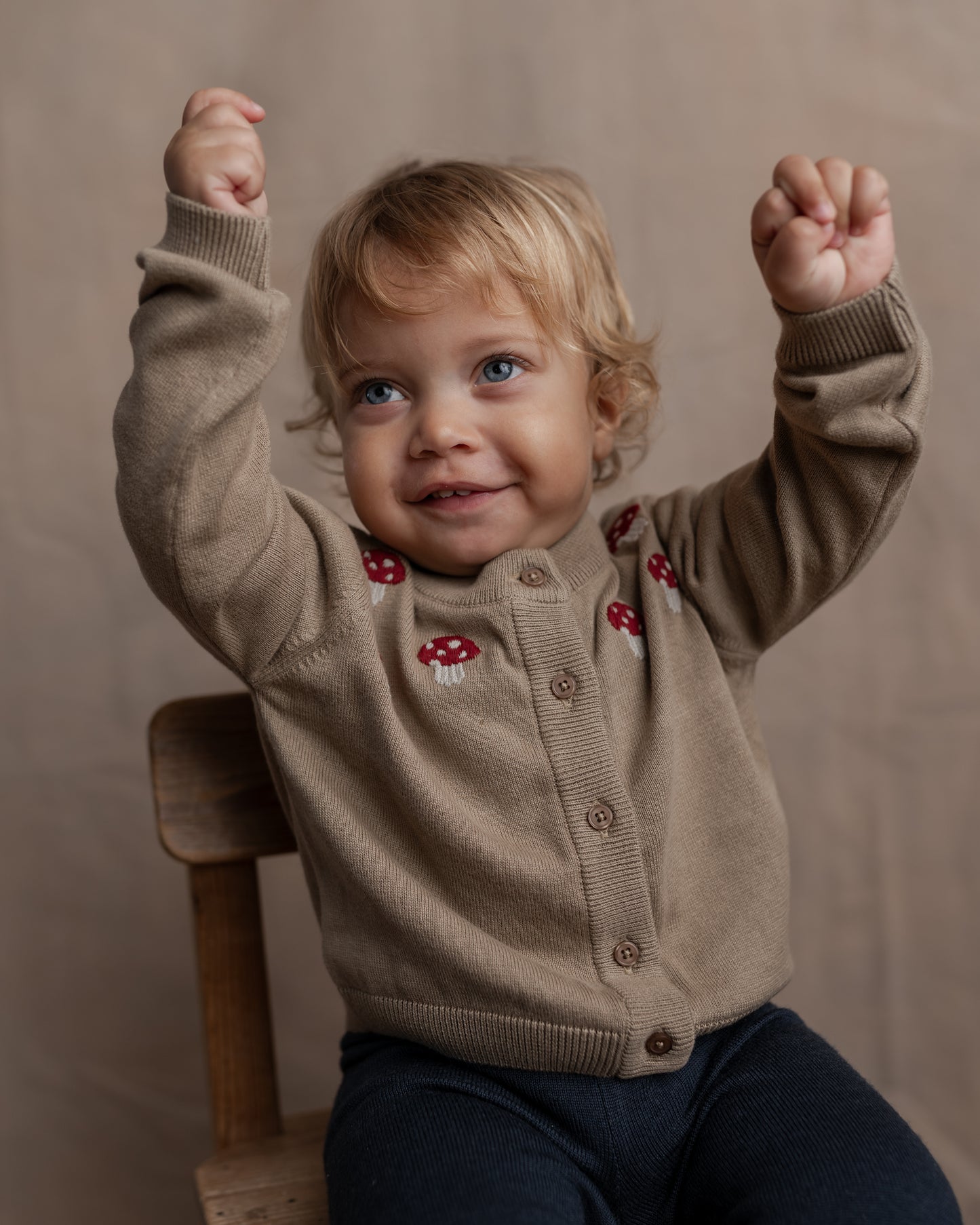 Cardigan med svampe