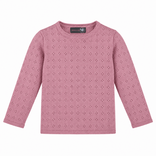 Økologisk uld bluse – rosa - Hanevild
