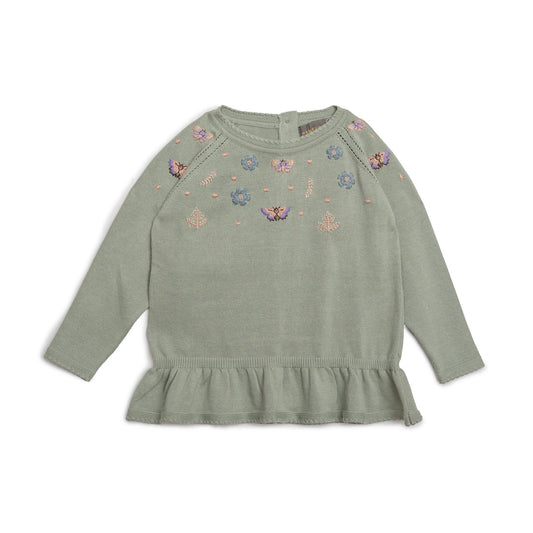 Sandra bluse - sage - Hanevild